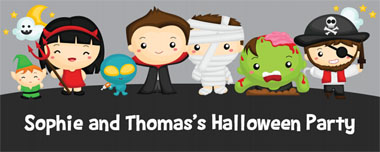 scary children party banner