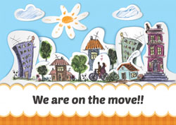 doodle town moving cards
