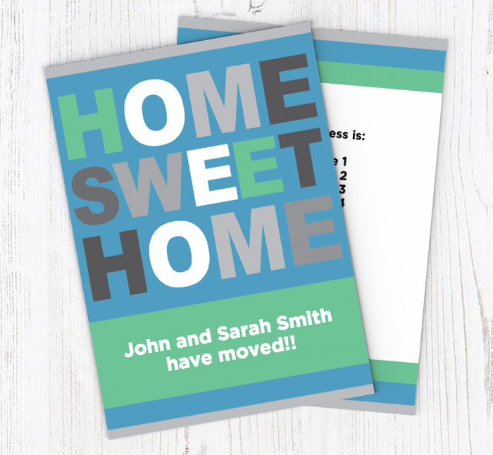 home sweet home moving cards