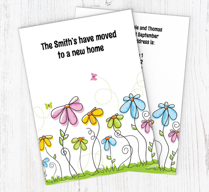 summer flowers moving cards