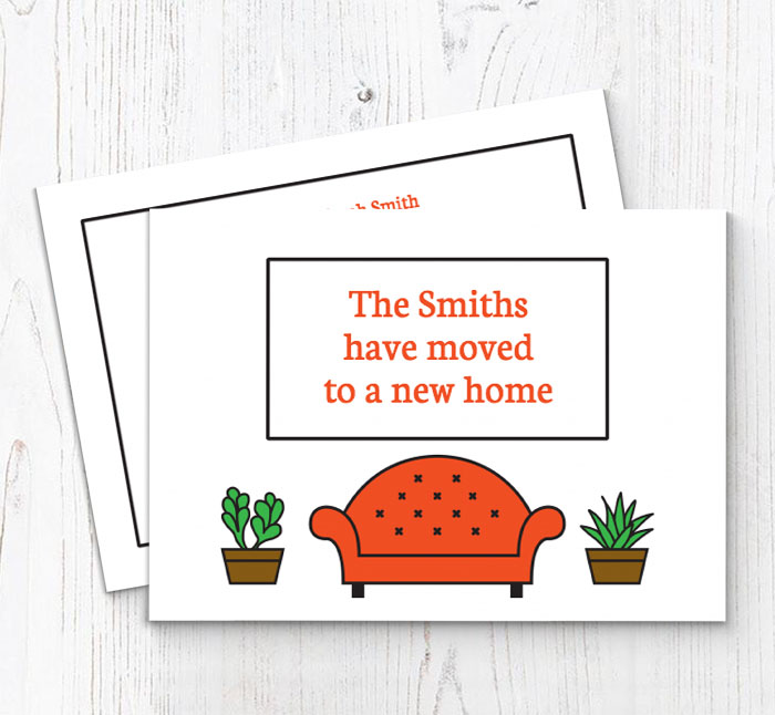 orange sofa moving cards