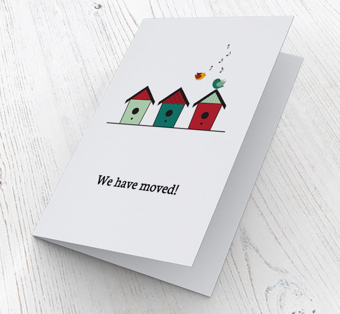 birdhouses moving cards