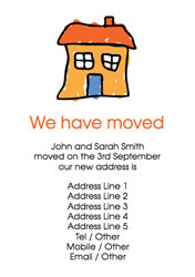 orange house moving cards