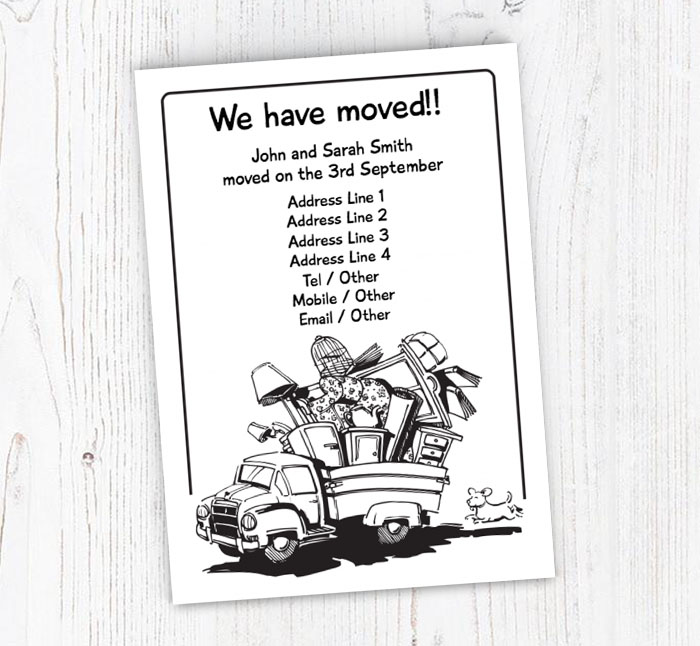 moving truck moving cards