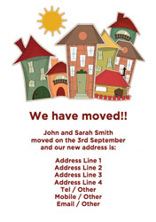 cut out houses moving cards