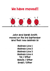 ladybirds moving cards
