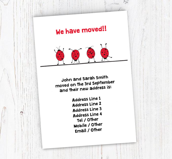 ladybirds moving cards