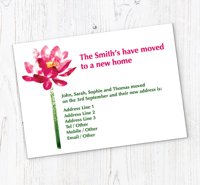 lotus flower moving cards