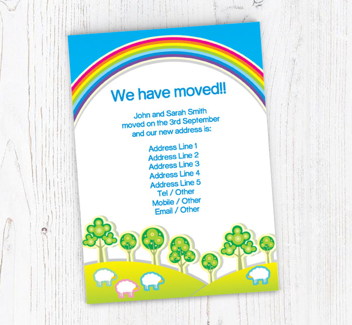 rainbow moving cards