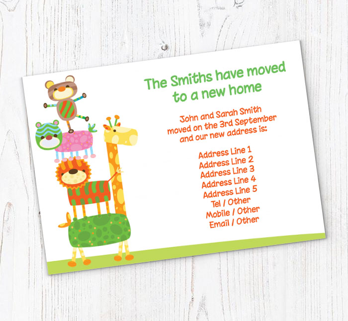 animals moving cards