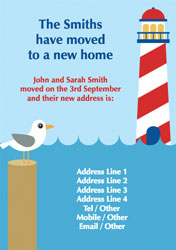 seagull and lighthouse moving cards