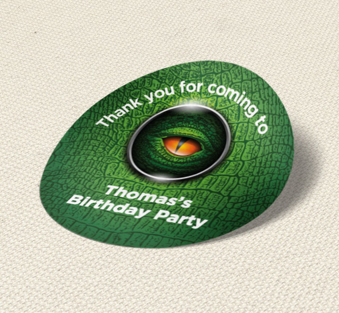 dinosaur eye party stickers