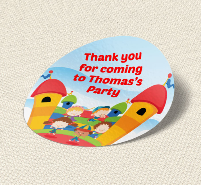 bouncy castle party stickers