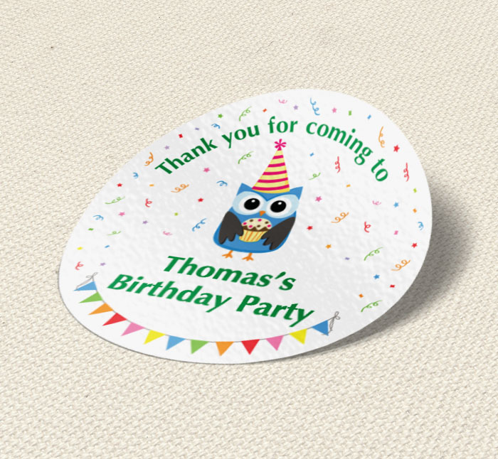party owl party stickers