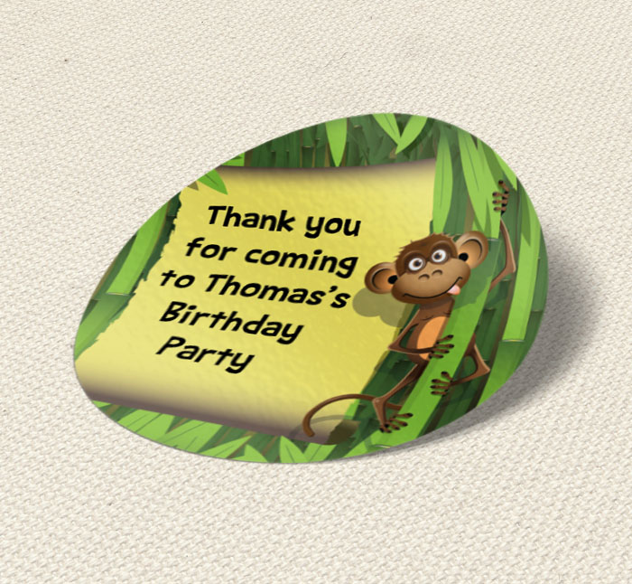 cheeky monkey party stickers