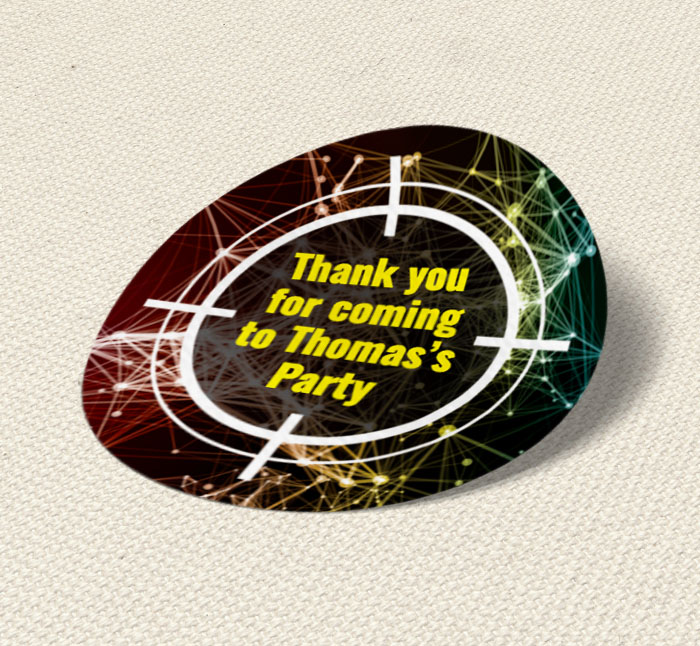 laser target party stickers