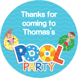 pool inflatables party stickers