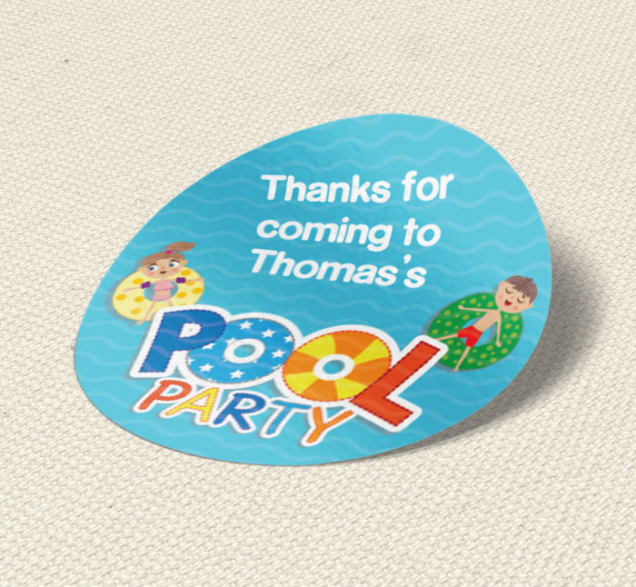 pool inflatables party stickers