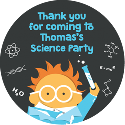 science professor party stickers