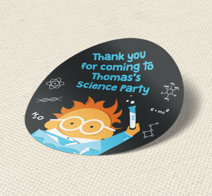 science professor party stickers