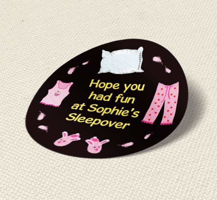 sleepover party stickers