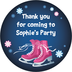 ice skating party stickers