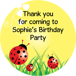 ladybirds party stickers