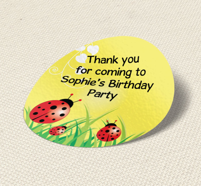 ladybirds party stickers