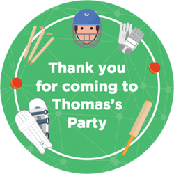 cricket icons party stickers