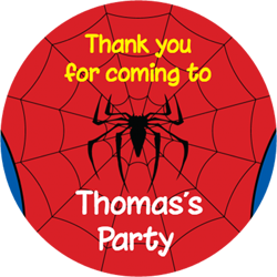 spiderman party stickers