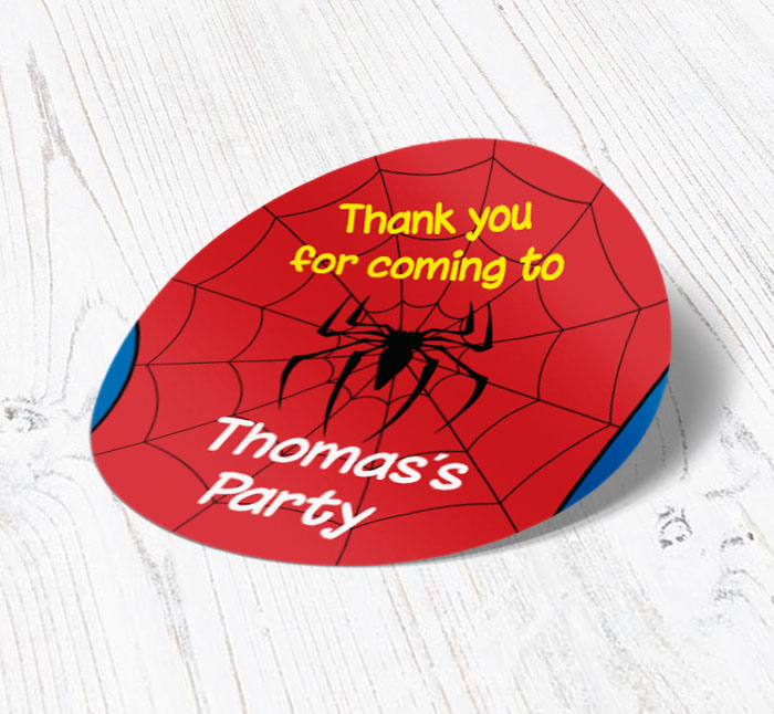 spiderman party stickers