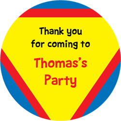 superman party stickers