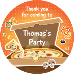 pizza night party stickers