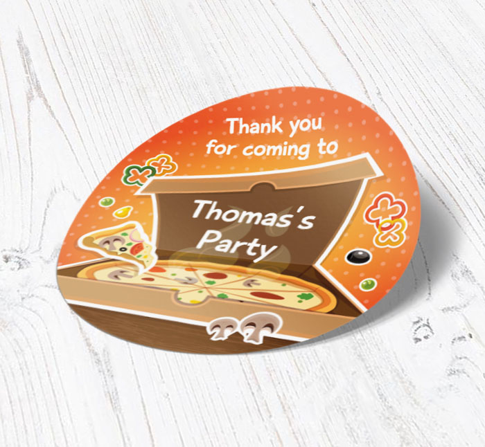pizza night party stickers