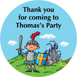 brave knight party stickers