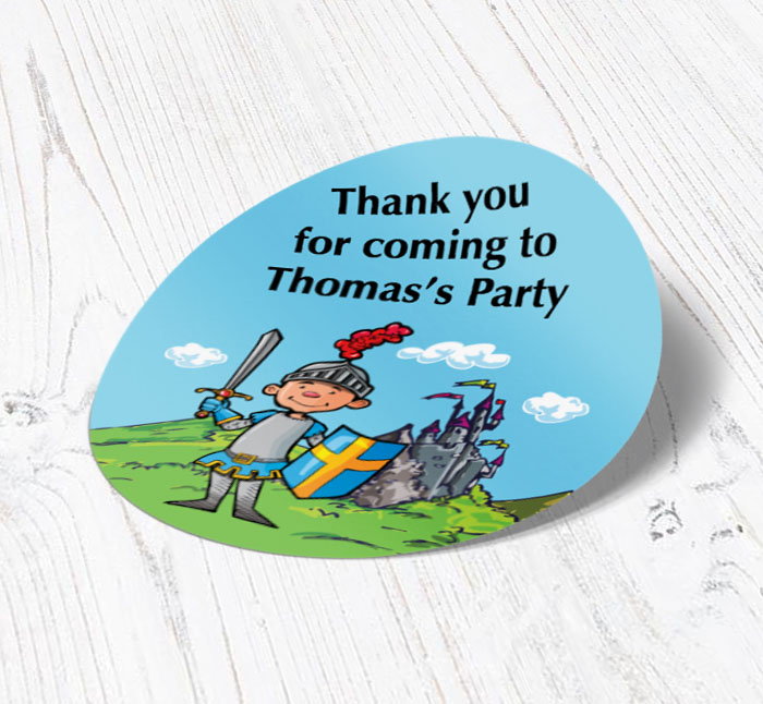 brave knight party stickers