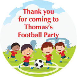 childrens football party stickers