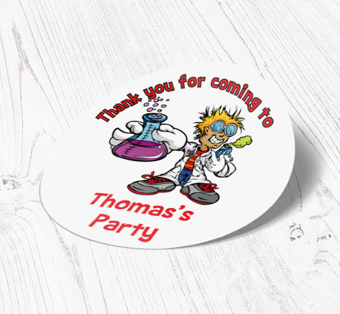 science party stickers