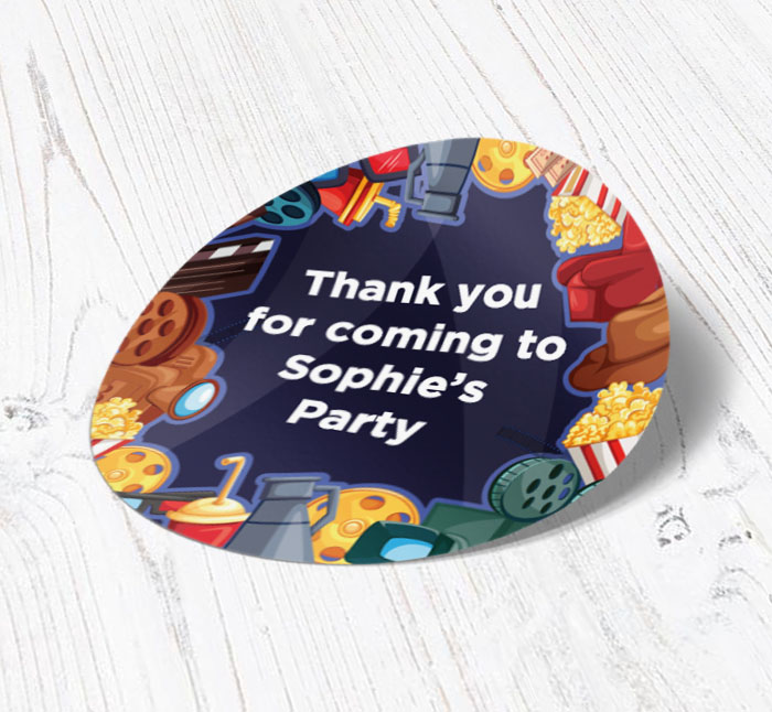 movie night party stickers