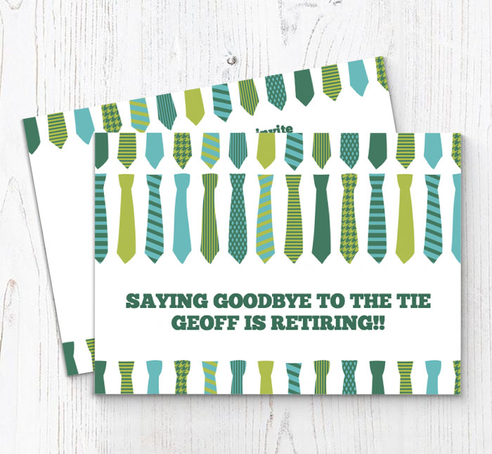 goodbye to the tie invitations