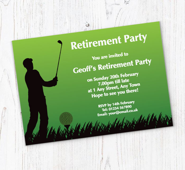 golf retirement party invitations