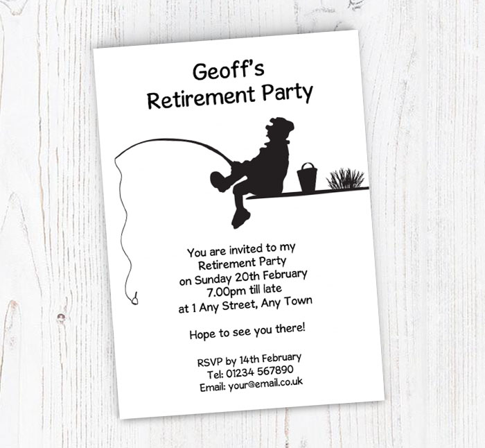 gone fishing retirement invitations