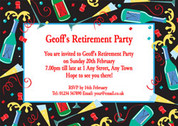 retirement border party invitations