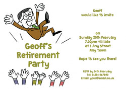 bumps retirement party invitations