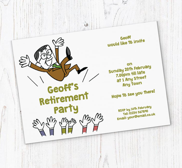 bumps retirement party invitations