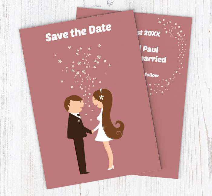 happy couple save the date cards