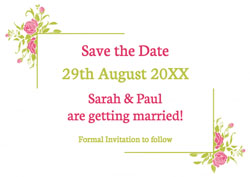 floral save the date cards
