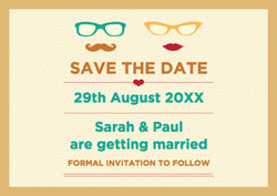 glasses save the date cards