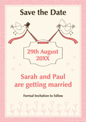 doves save the date cards