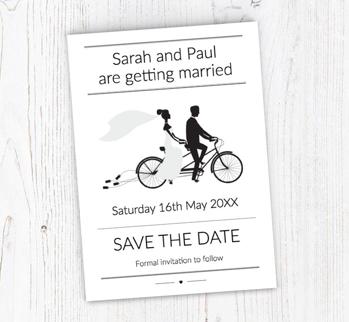 tandem save the date cards